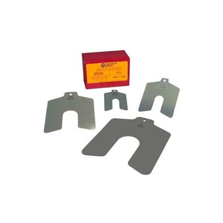 Precision Brand Products 75mm x 75mm Stainless Steel Metric Slotted Shim, 100 Piece Shop Kit - Made In USA 81955